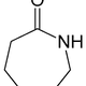 The chemical structure of caprolactam.